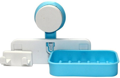 

ClickUS Multifunctional Soap Plastic Bathroom Box Storage Shelf Set with Hook Rack Kitchen Bathroom Accessories Holder Shelf(Multicolor)