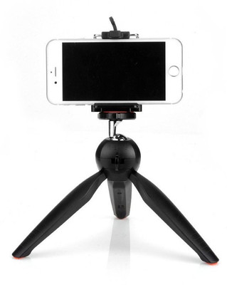 

WEBSTER Mini Universal Tripod Stand With 360° Rotating Ball Head With Mobile Clip For All Android & Smartphones Tripod(Black, Supports Up to 1000 g)