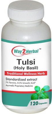 

Way2Herbal Tulsi 120 capsules (Pack of 4)(400 mg)