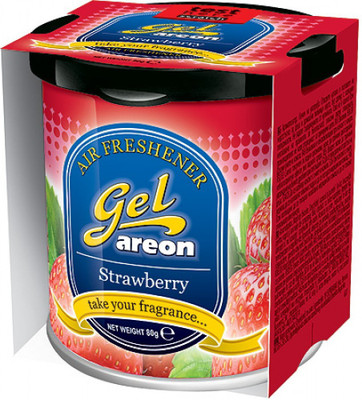 areon Strawberry Car Freshener Diffuser Strawberry Gel(80 g)