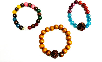 Kanta Astro House Stone, Wood Onyx Bracelet Set(Pack of 3)