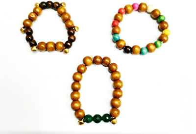 Kanta Astro House Stone, Wood Bracelet Set(Pack of 3)