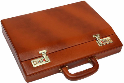 

C Comfort Genuine Leather Office Bag Medium Briefcase - For Men(Tan)