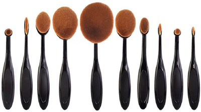 

Styleys 10 Piece Multipurpose Oval Makeup Brush Set(Pack of 10)