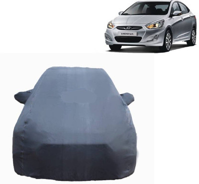 ALLVIN Car Cover For Hyundai Fluidic Verna (With Mirror Pockets)(Grey)