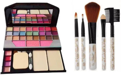 aerwin Make Up Kit Mini Laptop + 5 Piece Make Up Brush(Set of 6)