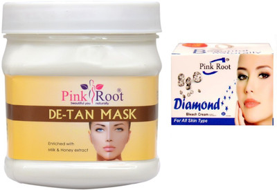 

Pink Root DE-TAN MASK WITH DIAMOND BLEACH 43G(Set of 2)