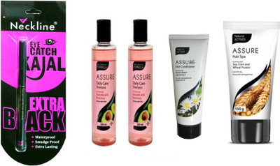 

Assure daily care shampoo 2 or conditioner and hair spa with nackline kajal(Set of 5)