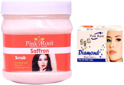 

Pink Root SAFFRON SCRUB WITH DIAMOND BLEACH 43G(Set of 2)