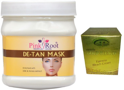 

Pink Root DE-TAN MASK WITH GOLD BLEACH 43G(Set of 2)