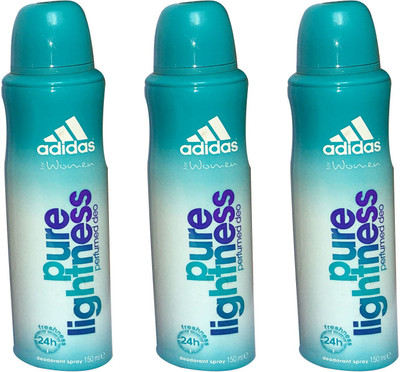 

ADIDAS PURE LIGHTNESS (PACK OF 3) Deodorant Spray - For Women(150 ml, Pack of 3)
