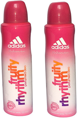 

ADIDAS FRUITY RHYTHM (PACK OF 2) Deodorant Spray - For Women(150 ml, Pack of 2)