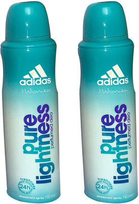 

ADIDAS PURE LIGHTNESS (PACK OF 2) Deodorant Spray - For Women(150 ml, Pack of 2)