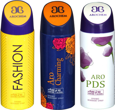 

AROCHEM fashion,aro charming and aro pds combo Body Spray - For Men & Women(300 ml, Pack of 3)