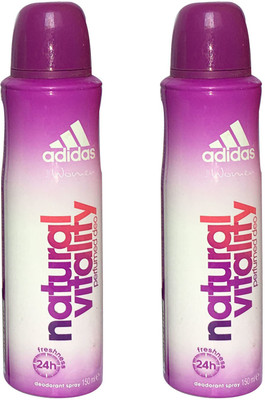 

ADIDAS NATURAL VITALITY (PACK OF 2) Deodorant Spray - For Women(150 ml, Pack of 2)