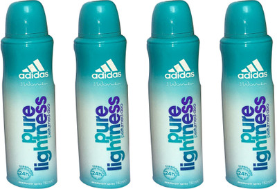 

ADIDAS PURE LIGHTNESS (PACK OF 4) Deodorant Spray - For Women(150 ml, Pack of 4)