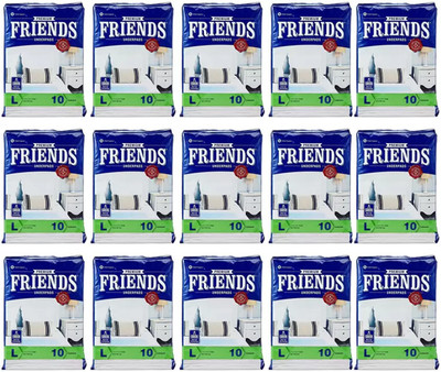 

Friends PREMIUM UNDERPADS ( SHEETS FOR LAYING ON BED ) SIZE 60 X 90 CM , SET OF 15 PACKS, ( THIS ITEM IS NOT ADULT DIAPER), TOTAL 150 SHEETS - L(150 Pieces)