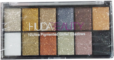

Huda Beauty The Golden Sands Palette Pigmented 12 Glitter Shadows 50 g(Multicolor)