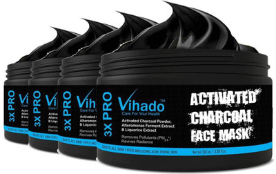 

VIHADO FMCG Activated Charcoal Purifying Black Peel Off Deep Cleansing Face Mask - 100 ml (Pack of 4)(100 ml)