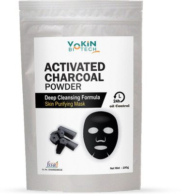

Vokin Biotech Activated Charcoal Powder (For Face mask, Teeth whitening & Teeth Cleaning, Skin Treatment)(100 g)