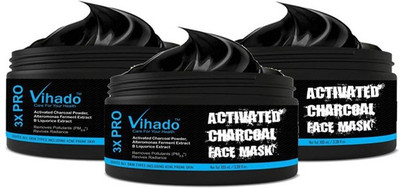 VIHADO Activated Charcoal Purifying Black Peel Off Deep Cleansing Face Mask - 100 ml (Pack of 3)(100 ml)