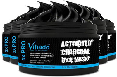 

VIHADO FMCG Activated Charcoal Purifying Black Peel Off Face Mask for Men and Women - 100 ml (Pack of 5)(100 ml)