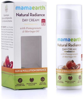 

Mamaearth Day Cream with SPF 20+, Whitening and Tightening Face Cream with Moringa & Pomegranate Oil(50 ml)