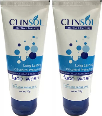 

Leeford 2pc Clinsol Anti Acne plain combo Face Wash(140 g)
