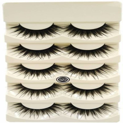 

YUGAM 5 PAIR Natural Thick Black Colored Long False Eyelashes Extension Eye Makeup (Pack of 10)(Pack of 10)