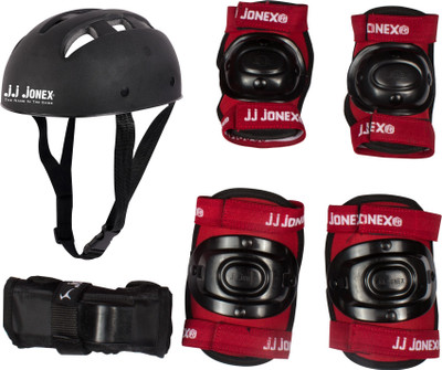 JJ Jonex Defend Protection Kit (Small) for Skating, Cycling Skating Guard Combo(Red)