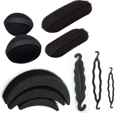 

GaDinStylo Set of 10 Items Combo Hair Accessories Set for Wemen and Girls (Black) Hair Accessory Set(Black)