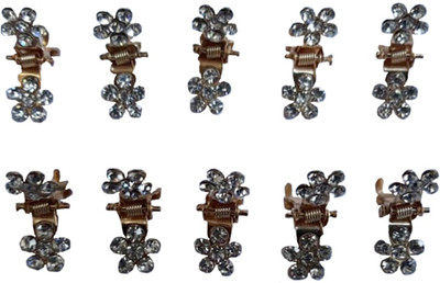 

Pijn Small Crab Hair Claw Pack Of 10 Hair Claw(Gold)
