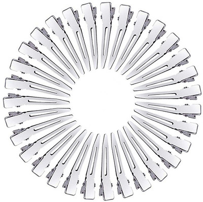 

STYLAZO Professional Hairdressing Salon Metal Hairdressing Sectioning Dividing Duck Bill Clips For Hair styling Section Clip, 60 Pcs Hair Clip, Hair Accessory Set(Silver)