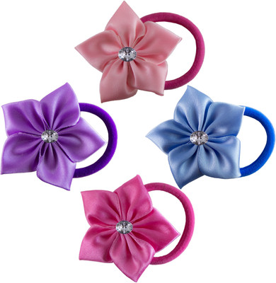 

Threads N Ribbons Multicolor Ribbon Flower Rubber Band(Multicolor)