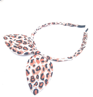 

SKD Rabbit Bunny Ear Hairband for Kids/Headband for Girls/LEOPARD PRINT / ANIMAL PRINT Hair Accessories Design 008 Head Band(Orange)