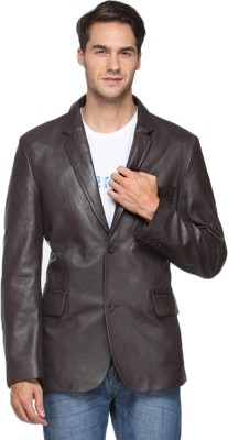 Luis Leather Full Sleeve Solid Men Jacket