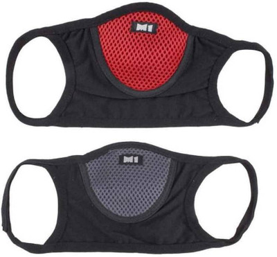 

HOLME'S Face Mask/Pollution Mask/ Dust & Pollution Mask/ANTI POLLUTION MASK/ Reusable and Washable Anti , Dust & Pollution Mask/ (RED,GREY) M02 Mask