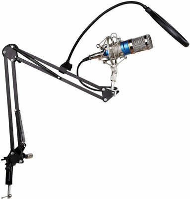 

Techtest Studio Microphone Bm 800 Condenser With Mic Stand And Pop Filter For Sound Recording Home Voice Singing Suspension Scissor Arm Tripod Condenser Studio Microphone(Multicolor)
