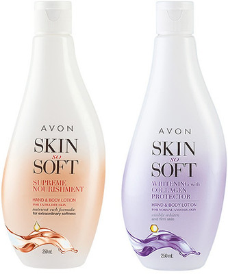 

Avon Skin So Soft Supreme Nourishment & Collagen Hand & Body Lotion (set of 2 of 250 ml each)(500 ml)
