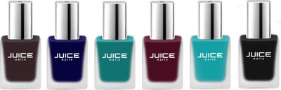 

JUICE Matte 3 Red Carpet, Brunette, Royal Azure, Turquoise, Shiraz Red, Coral Aqua(Pack of 6)