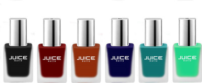

JUICE Matte 1 Red Carpet, Jet Black, Tangerine, Royal Azure, Turquoise, Seafoam(Pack of 6)