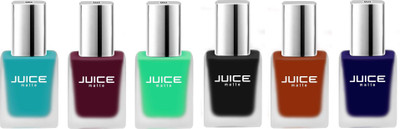 

JUICE Matte 4 Jet Black, Tangerine, Royal Azure, Shiraz Red, Seafoam, Coral Aqua(Pack of 6)