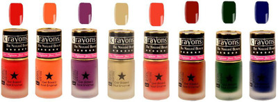 

KRAYONS Gel Base Velvet Super Matte Effect Nail Polish Enamel Color , 5ML Safe Dry Fast Collection For Women (VALENTINE PINK,SUGARED PEACH,PURPLE AURA,GOLD RUSH,SALSA RED,CHOCOLATE MOCHA,GARDEN FRESH/NATURAL MINT,BLUE ILLUSION) VALENTINE PINK, SUGARED PEA