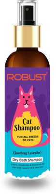 

ROBUST Cat Shampoo(Waterless) Conditioning, Allergy Relief, Anti-dandruff, Anti-itching (Soothing Lavender) Cat Shampoo(200 ml)