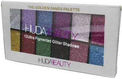 

Huda Beauty GLITTER EYESHADOWS 12 ULTRA PIGMENTED GOLDEN SANDS(Gold)