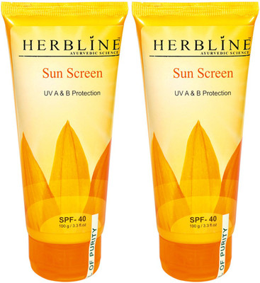 

Herbline SPF-40 Sun Screen Cream 100gm Pack Of-2 - SPF SPF-40 PA+(100 g)