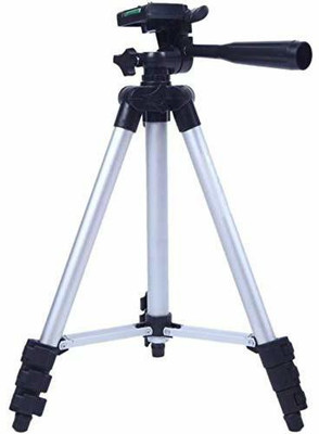 

NICK JONES Tripod-3110 Portable Tripod With 3-Way Head for Mobile with Mobile Phone holder mount for all Smartphone Tripod. Tripod(black and silver, Supports Up to 300 g)