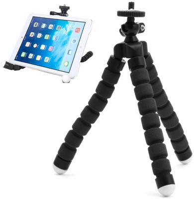 

HATHOT Flexible Foldable Mini Tripod With Universal Mobile Monopod Mount Adapter, 360 degree rotatable flexible arm light weight portable only for Smart Mobile Phones Tripod(Black, Supports Up to 600 g)
