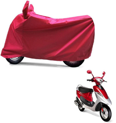 Auto Age Two Wheeler Cover for TVS(Scooty Pep+, Red)