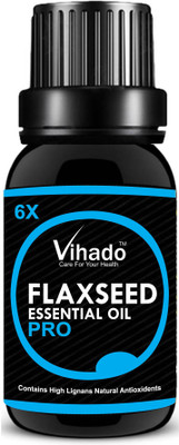 

Vihado 6x PRO Flax seed Oil 100% Pure & Natural Essential Oil | Flaxseed Essential Oil | Flax seed Oil For Skin | Flaxseed Oil For Weight Loss | Cold Pressed Flax seed Oil |Organic Flaxseed Oil | Linseed Oil | Flaxseed Oil For Cooking | - 18 ML (Pack of 1